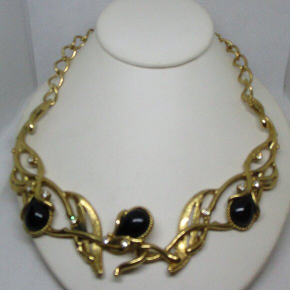 JOSE MARIA BARRERA Granada Necklace For Avon Branches Design Gold Tone Metal - Picture 1 of 15